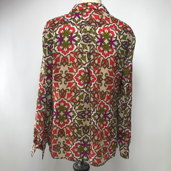 Jones New York gorgeous retro floral top. PL - Picture 5 of 7